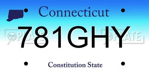 781GHY Connecticut License Plate