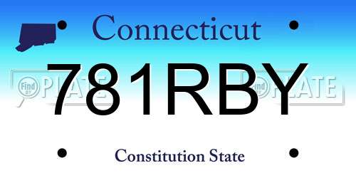 781RBY Connecticut License Plate