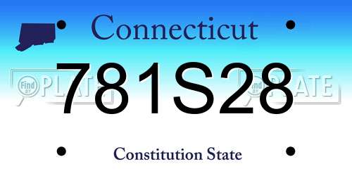 781S28 Connecticut License Plate