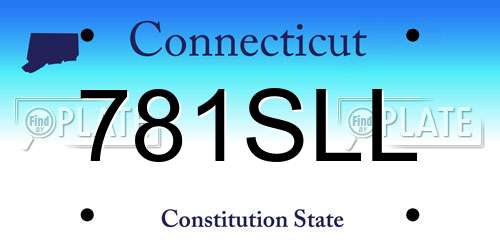 781SLL Connecticut License Plate