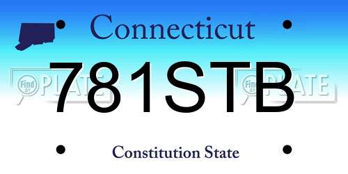 781STB Connecticut License Plate