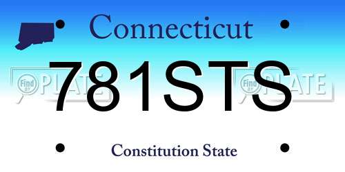 781STS Connecticut License Plate
