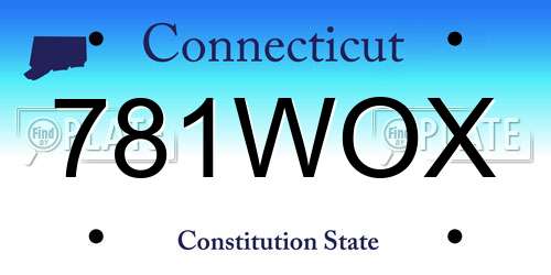 781WOX Connecticut License Plate