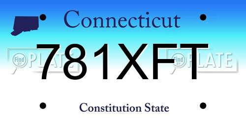 781XFT Connecticut License Plate