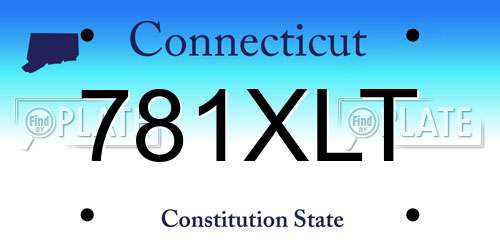 781XLT Connecticut License Plate