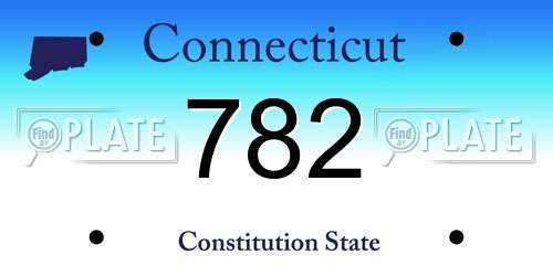 782 Connecticut License Plate