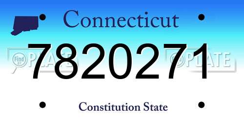 7820271 Connecticut License Plate