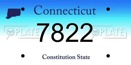 7822 Connecticut License Plate