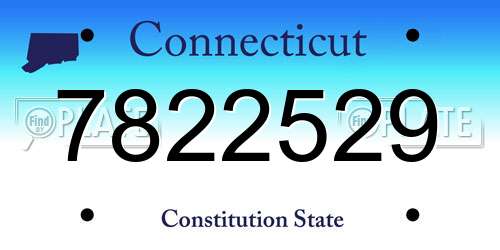 7822529 Connecticut License Plate