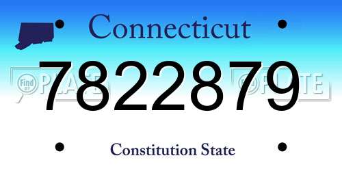 7822879 Connecticut License Plate