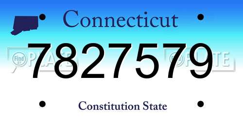 7827579 Connecticut License Plate
