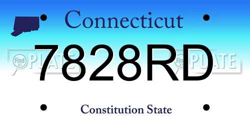 7828RD Connecticut License Plate