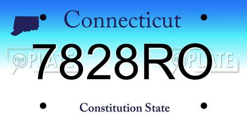 7828RO Connecticut License Plate