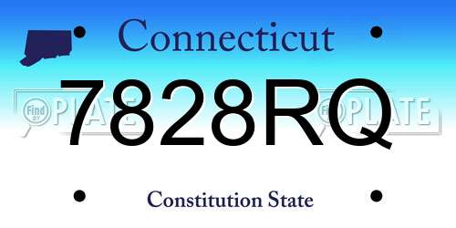 7828RQ Connecticut License Plate