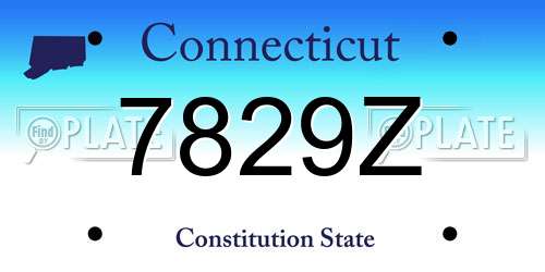 7829Z Connecticut License Plate