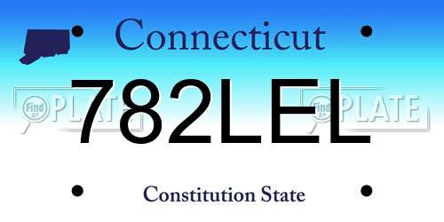 782LEL Connecticut License Plate