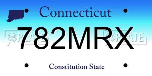 782MRX Connecticut License Plate