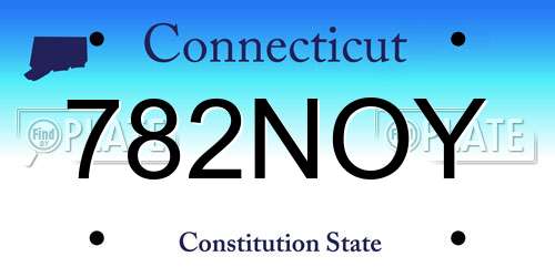 782NOY Connecticut License Plate