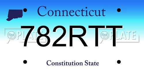 782RTT Connecticut License Plate