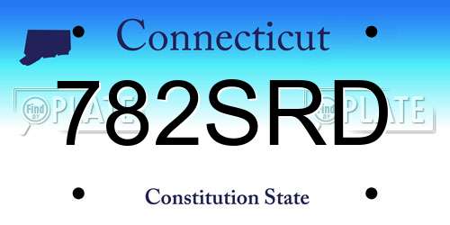 782SRD Connecticut License Plate