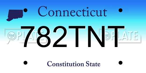 782TNT Connecticut License Plate