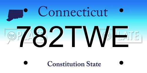 782TWE Connecticut License Plate