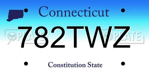 782TWZ Connecticut License Plate
