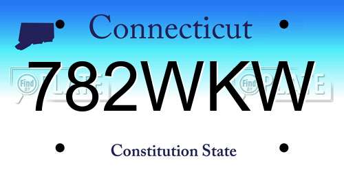 782WKW Connecticut License Plate