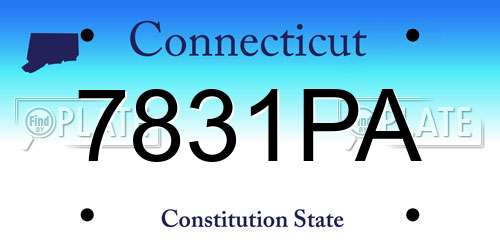 7831PA Connecticut License Plate