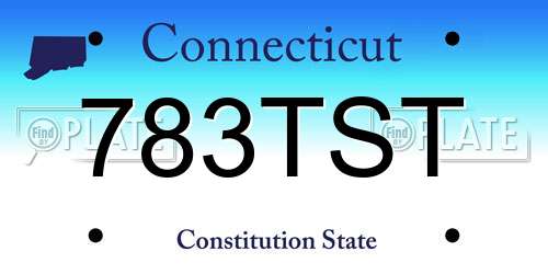 783TST Connecticut License Plate
