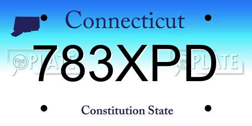 783XPD Connecticut License Plate