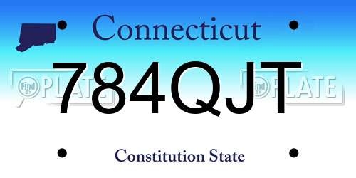 784QJT Connecticut License Plate
