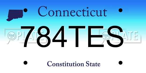 784TES Connecticut License Plate
