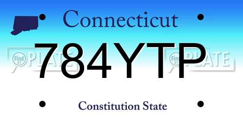 784YTP Connecticut License Plate