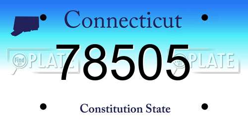78505 Connecticut License Plate