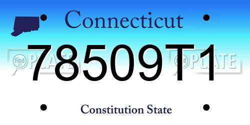 78509T1 Connecticut License Plate