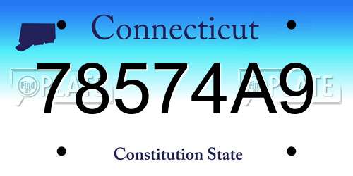 78574A9 Connecticut License Plate