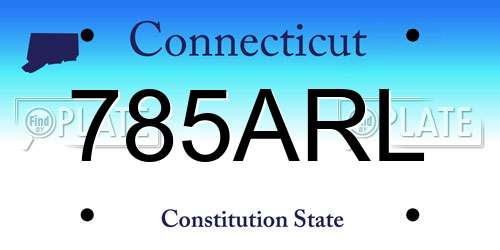 785ARL Connecticut License Plate