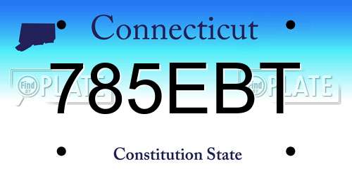 785EBT Connecticut License Plate