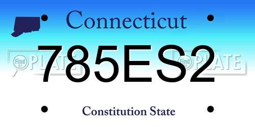 785ES2 Connecticut License Plate