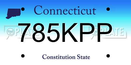785KPP Connecticut License Plate