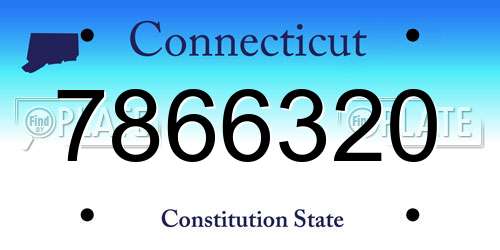 7866320 Connecticut License Plate