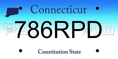 786RPD Connecticut License Plate