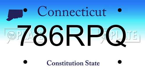 786RPQ Connecticut License Plate