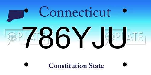 786YJU Connecticut License Plate