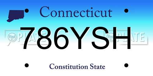 786YSH Connecticut License Plate