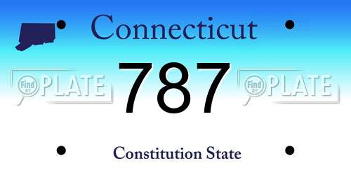 787 Connecticut License Plate