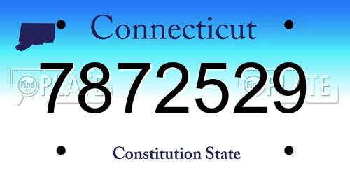 7872529 Connecticut License Plate