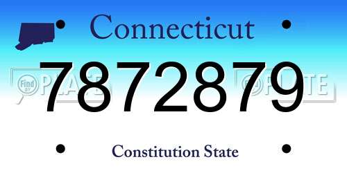 7872879 Connecticut License Plate
