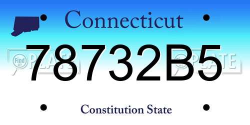 78732B5 Connecticut License Plate